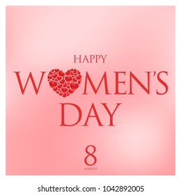 happy womens day greeting card vector illustration