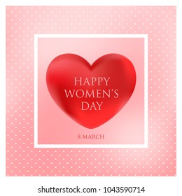 happy womens day greeting card vector illustration