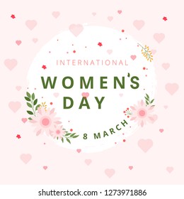 Happy women's day greeting card. Postcard on March 8 , sale and web banners flyers templates 