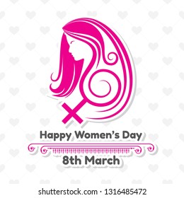 Happy women's day greeting card. Postcard on March 8 stock vector