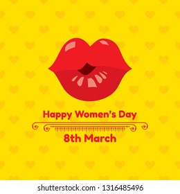 Happy women's day greeting card. Postcard on March 8 stock vector