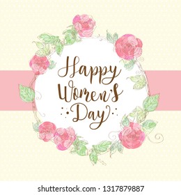 Happy Womens Day Greeting Card On Stock Vector (royalty Free 