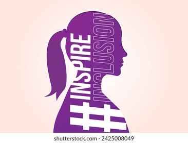 Happy women's day greeting card vector design. Postcard on March 8.