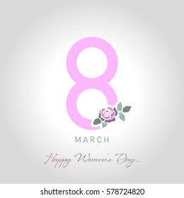 happy womens day greeting card vector illustration