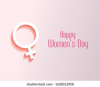 happy women's day greeting pink 