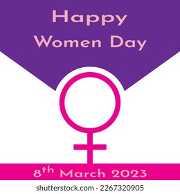 Happy women's day greeting template