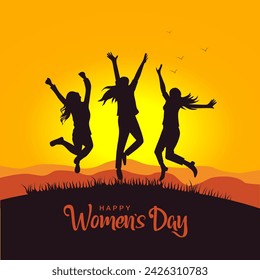 happy women's day greetings. abstract vector illustration design