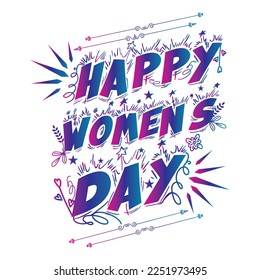 Happy womens day greetings design