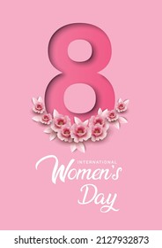 happy women's day greetings. vector illustration design