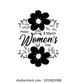 Happy Women's Day hand draw