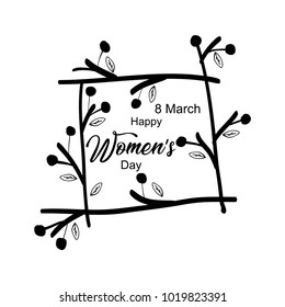Happy Women's Day hand draw