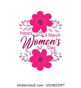 Happy Women's Day hand draw