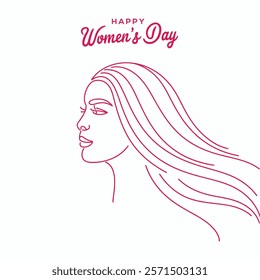 Happy Women's Day Hand Drawn Lettering.