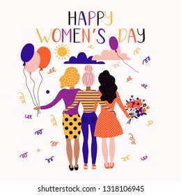 Happy women's day illustration. 