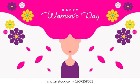 Happy Women's Day Illustration Background Vector