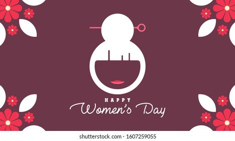 Happy Women's Day Illustration Background Vector