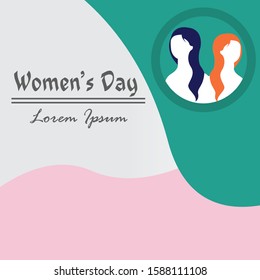 happy women's day international celebration background vector illustration. women's day vector illustration.