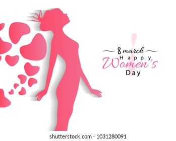 Happy women's day, International Women's Day events are held worldwide on March 8. Various women, including political, community, and business leaders. vector