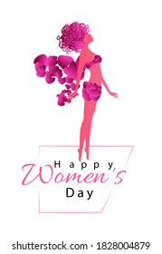 Happy women's day, International Women's Day events are held worldwide on March 8. Various women, including political, community, and business leaders. vector