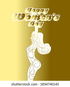 Happy women's day, International Women's Day events are held worldwide on March 8. Various women, including political, community, and business leaders. vector