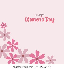 Happy women's day. International women's day vector. Womens day card.