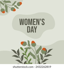 Happy women's day. International women's day vector. Womens day card.