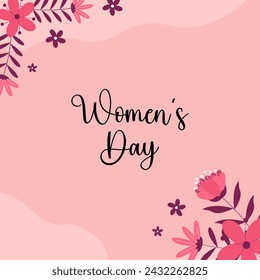 Happy women's day. International women's day vector. Womens day card.