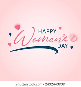 Happy women's day. International women's day vector. Womens day card.