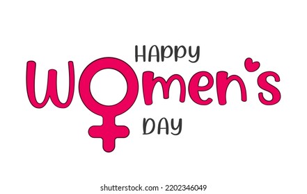 Happy Women's Day. Isolated. Vector illustration