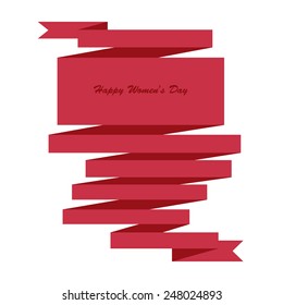 Happy women's day label vector 