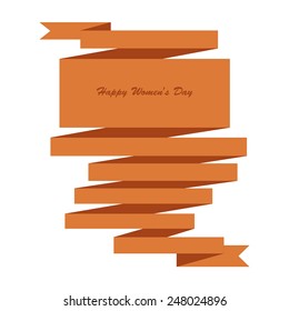 Happy women's day label vector 