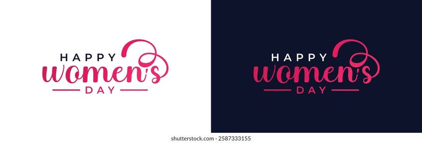 Happy Women's Day logo design. International women's day Logo Design. Women's love, vector design.