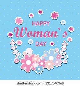 Happy women's day March 8 background design. Label design. 8 March postcards. Background template for International women's day. Typographic design.