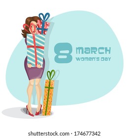 Happy Women's Day, March 8. Vector Illustration. Eps 10.