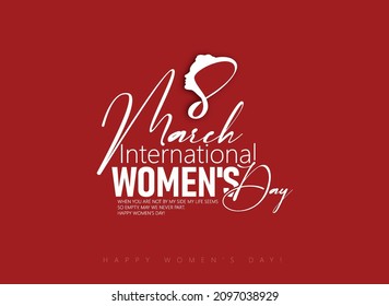 Happy Womens Day, March 8th International Women's Day, Woman Sign