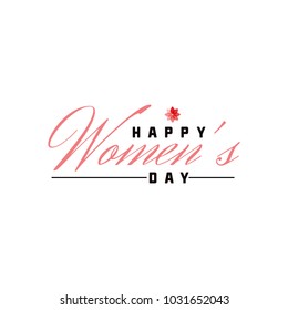 Happy women's day. Minimalist design - badge, sticker, for gifts for the spring holiday, for postcards, corporate styles, for sales