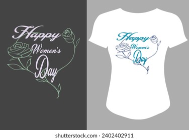 Happy womens day Motivationa typoghaphy Trending T shirt Design 