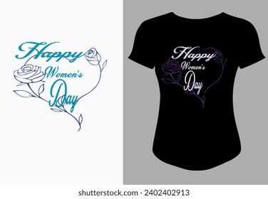 Happy womens day Motivationa typoghaphy Trending T shirt Design 