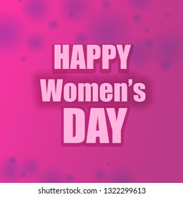 Happy Women's Day on March 8th design background - Vector