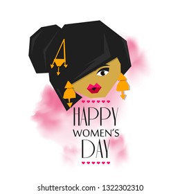 Happy Women's Day on March 8th design background - Vector