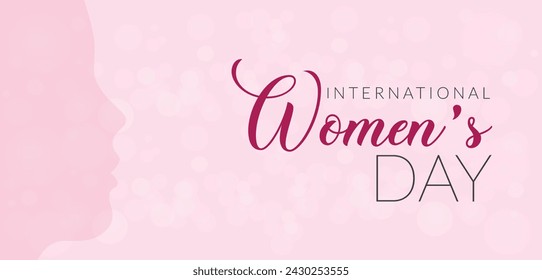 Happy womens day pink background vector 