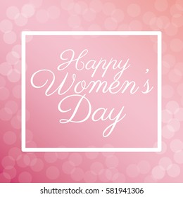 happy womens day poster bubbles background