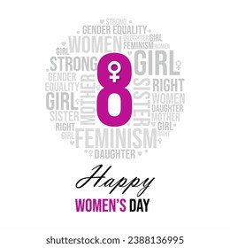 Happy womens day poster design