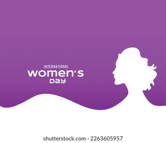 happy women's day purple background in paper cut style vector