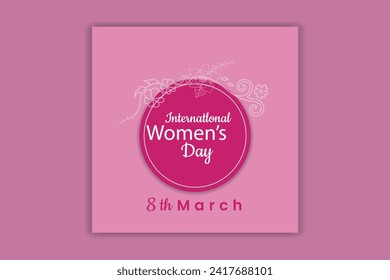 happy women's day social media banner design 