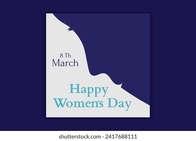 happy women's day social media banner design 