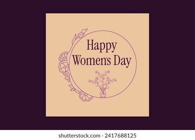 happy women's day social media banner design 