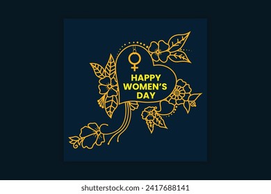 happy women's day social media banner design 
