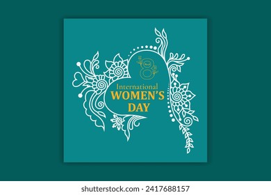 happy women's day social media banner design 