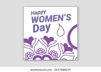 happy women's day social media banner design 